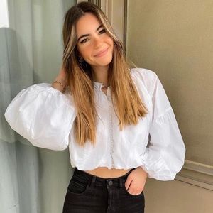 NWT Zara Voluminous Poplin Blouse, XL